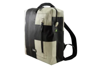 DAVID L upcycled backpack rebago recycled sustainable bags 10b Rebago