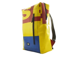 DAVID XL upcycled backpack from truck tarpaulin recycled upcycling bags 40f Rebago