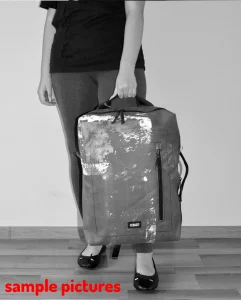 DAVID XL upcycled backpack from truck tarpaulin recycled upcycling bags horisontal Rebago