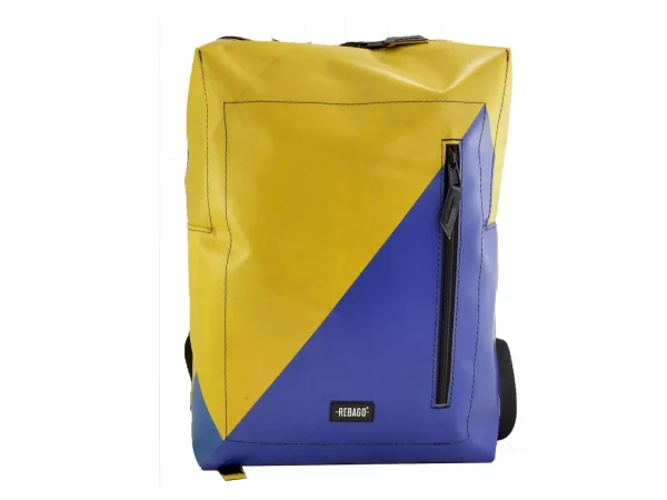 DAVID cube backpack XL upcycled backpack rebago recycled upcycling bags 32 b