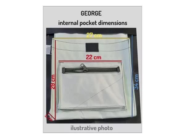 GEORGE XL big roll upcycled backpack inside pockets