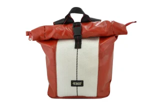 George M upcycled backpack recycled uplcycling bags 38d Rebago