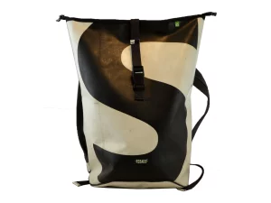 GEORGE XL big roll upcycled backpack rebago recycled upcycling bags 121b Rebago