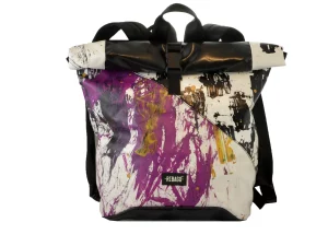 GEORGE XL big roll upcycled backpack rebago recycled upcycling bags 122a Rebago