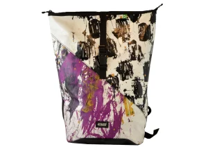 GEORGE XL big roll upcycled backpack rebago recycled upcycling bags 122b Rebago