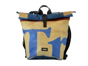 GEORGE XL big roll upcycled backpack rebago recycled upcycling bags 123c Rebago