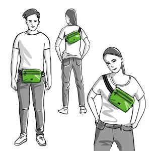 BELT BAG upcycled backpack recycled upcycling money belts people 1a Rebago