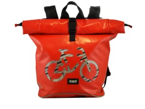 GEORGE BIKE big rolltop upcycled backpack rebago recycled upcycling bags 23a Rebago