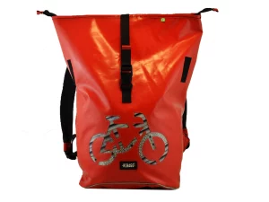 GEORGE BIKE big rolltop upcycled backpack rebago recycled upcycling bags 23b Rebago