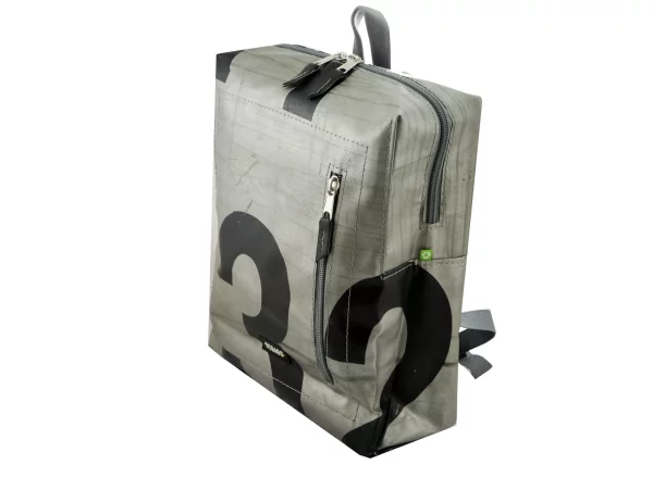 DAVID L upcycled backpack rebago recycled upcycling bags 70b Rebago
