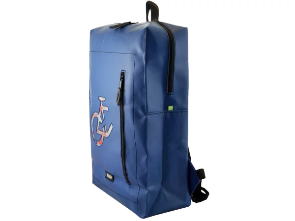 DAVID XL upcycled backpack from truck tarpaulin recycled upcycling bags 107b Rebago