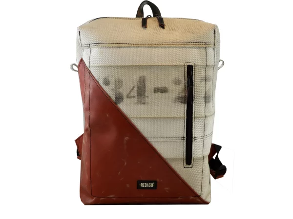 DAVID XL upcycled backpack from truck tarpaulin recycled upcycling bags 88a Rebago