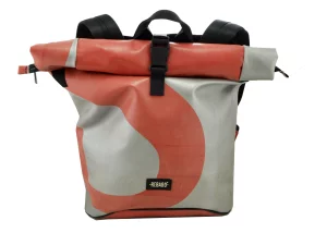 GEORGE BIKE big rolltop upcycled backpack rebago recycled upcycling bags 31a Rebago
