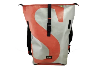 GEORGE BIKE big rolltop upcycled backpack rebago recycled upcycling bags 31b Rebago