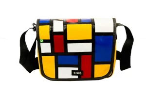 Pablo upcycled truck tarpaulin shoulder bag 57a Rebago