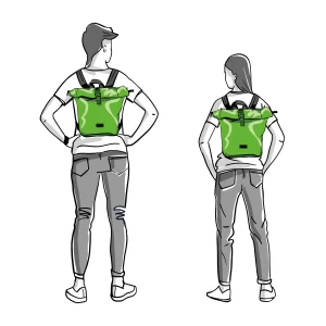 GEORGE Rolltop sustainable backpack from recycled materials Rebago