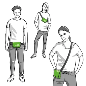 BUM BAG upcycled backpack recycled upcycling money belts people Rebago