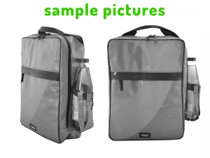 BOB big backpack recycled ,sustainable bags, upcycled wallets bottle 1 grey Rebago